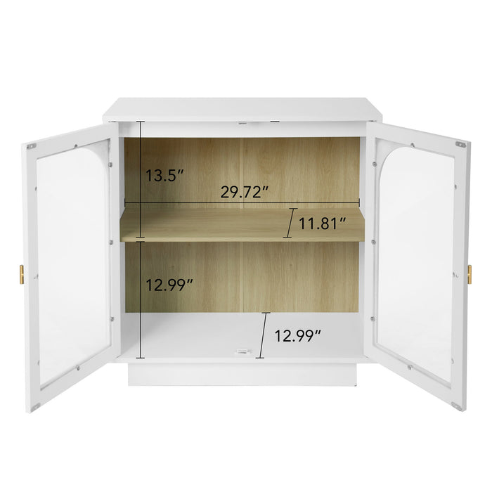 Storage Cabinet With Acrylic Door For Living Room