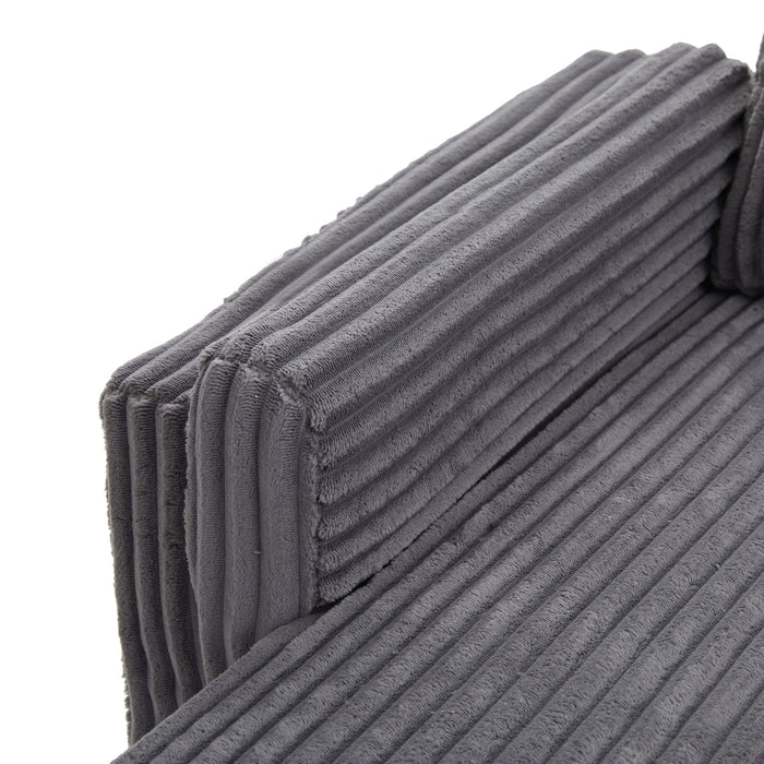 Convertible U-Shaped Sectional Sofa Bed With USB Ports And Storage