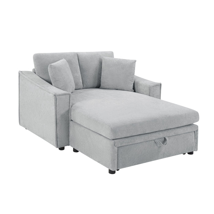Modern Chaise Sofa With Hidden Storage For Living Room