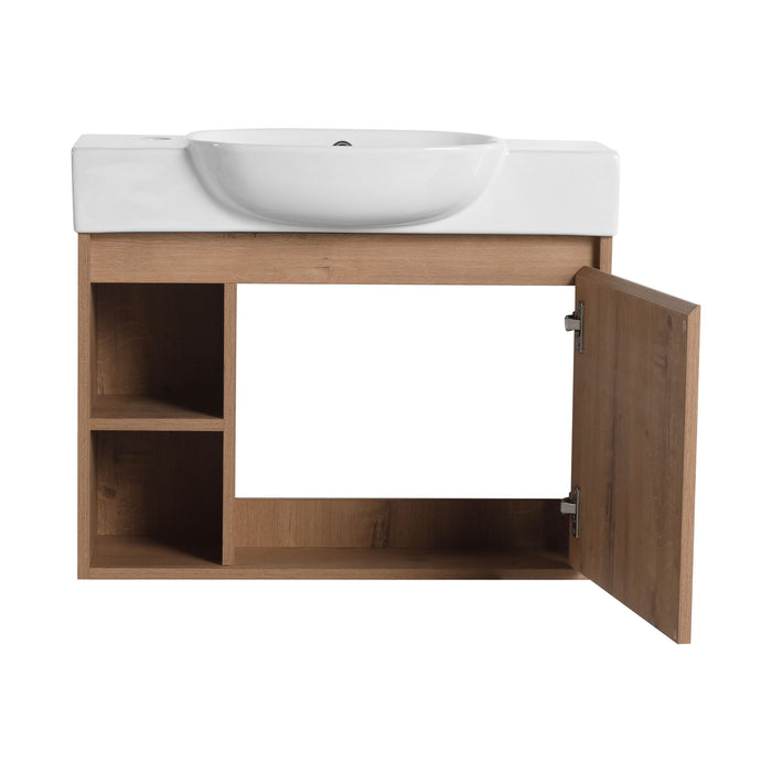 Sleek Design Freestanding Bathroom Vanity With Sink, Soft Close Door