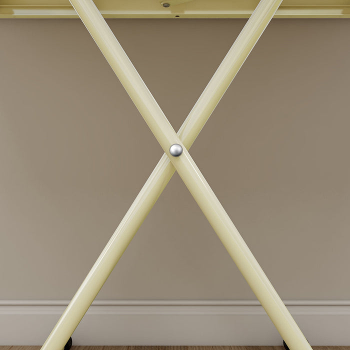 Adjustable Standing Table, Indoor & Outdoor Use, Portable With Adjustable Height - Off White / White