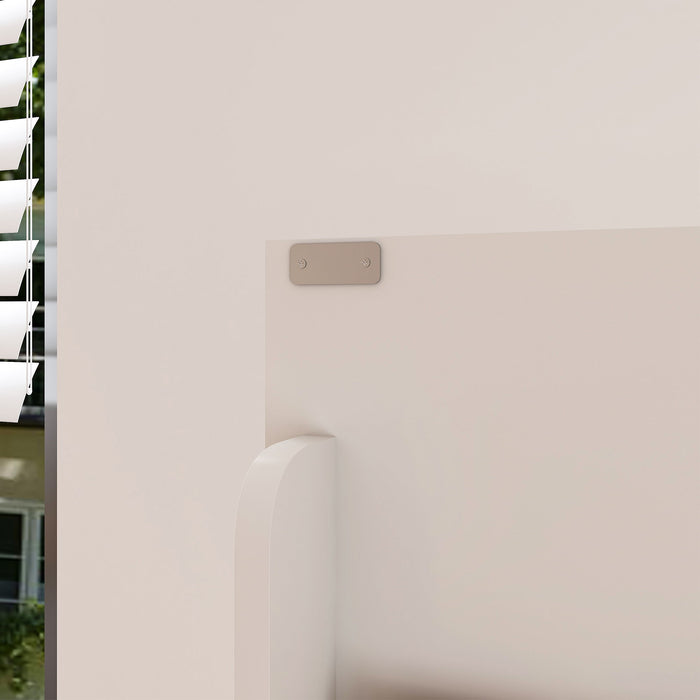 Farmhouse Style Pantry Cabinet With Drawer 2 Cabinets & 6 Door Shelves Adjustable Shelves Freestanding Cupboard - White