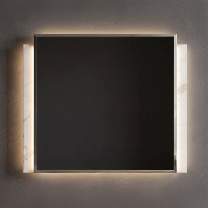 Altima - LED Dresser Mirror With Integrated Vertical Light Strips (Dresser Not Included) - Gray