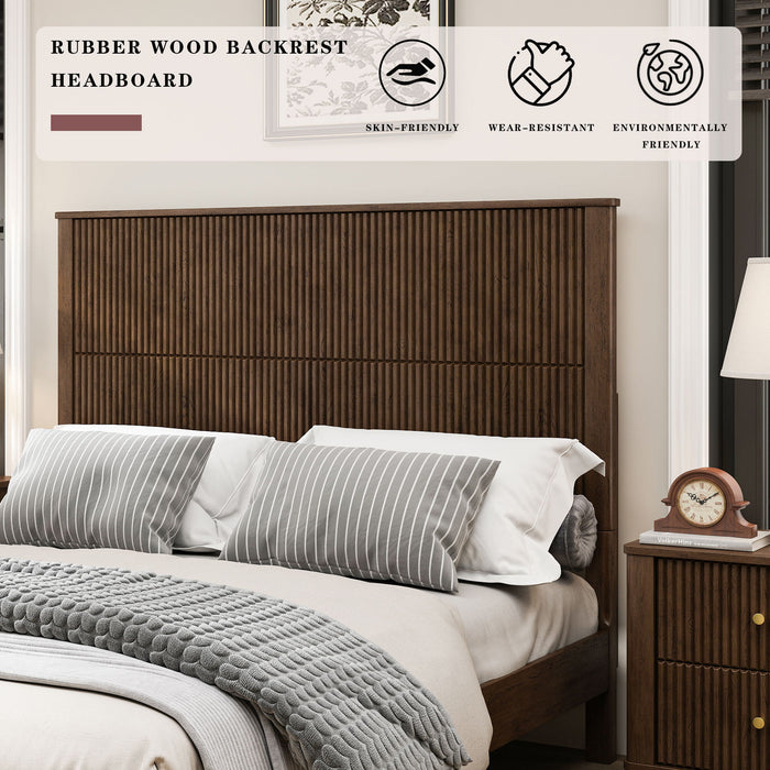Platform Bed Frame With Tall Headboard