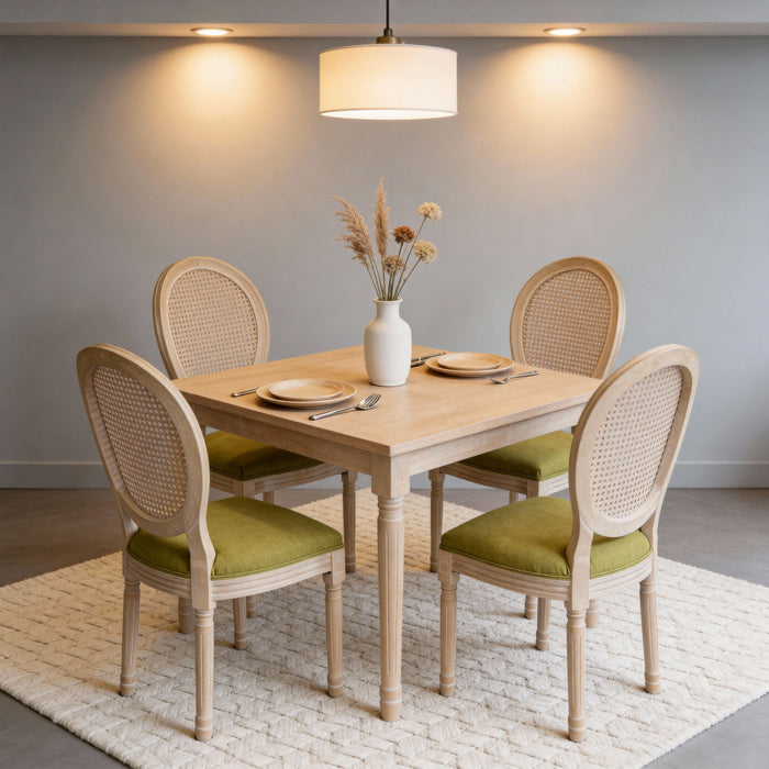 French Country Dining Chairs & Round Back (Set of 2)