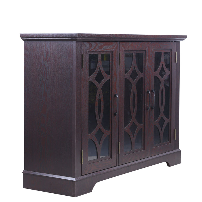 Spacious Sideboard With 3 Doors - Ox Blood Red