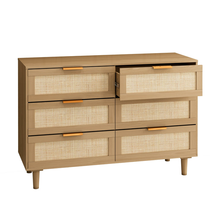 6 Drawer Storage Modern Cabinet For Bedroom