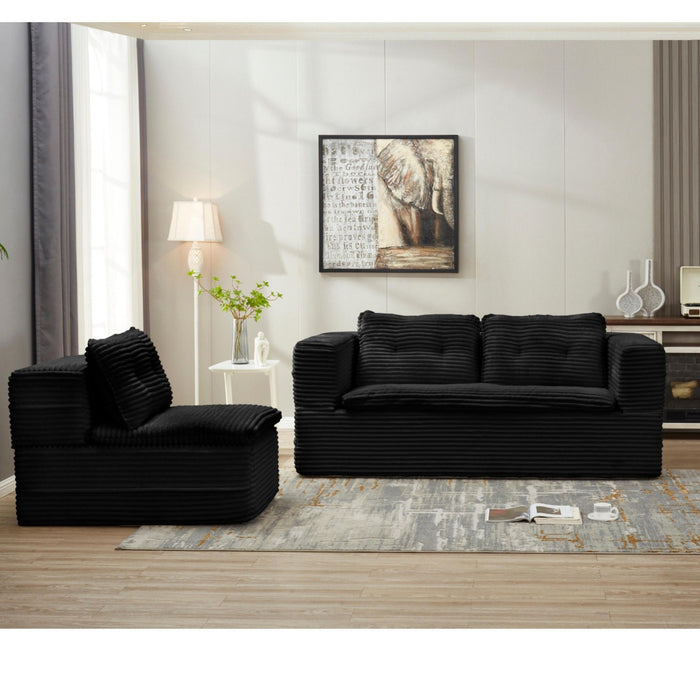 Multi Functional Sectional Sofa Bed With Independent Chaise Lounge And Functional Blanket