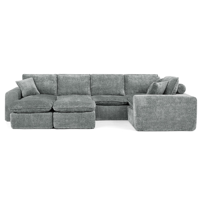 Sectional Sofa With Moveable Ottoman