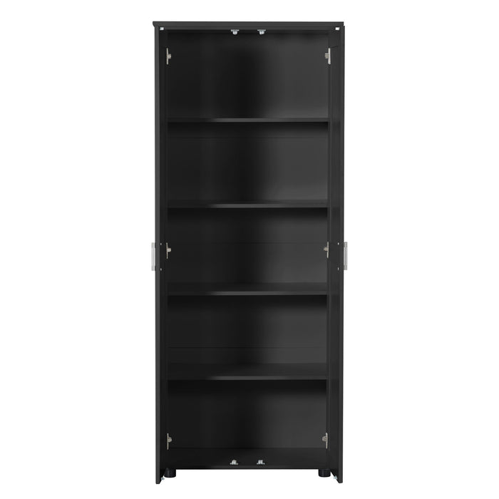 Storage Cabinet With Adjustable Shelves, 2 Doors, Rectangle Design For Bathroom