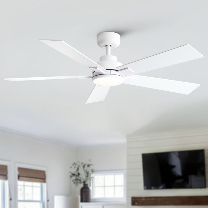 Reversible Motor Integrated LED Dimmable Ceiling Fan With Light