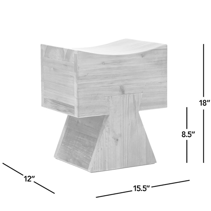 Nico - Stool Ottoman - Brown