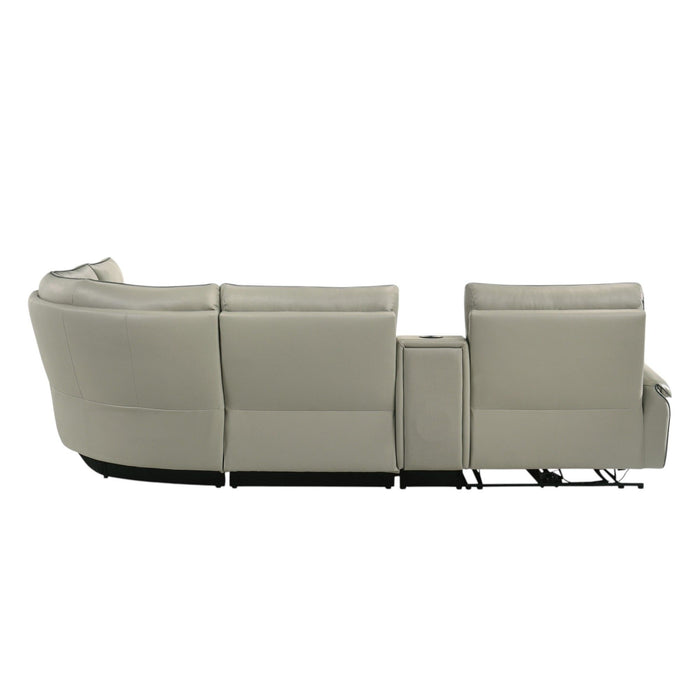 Jayke - Power Motion Sectional Sofa - Light Gray