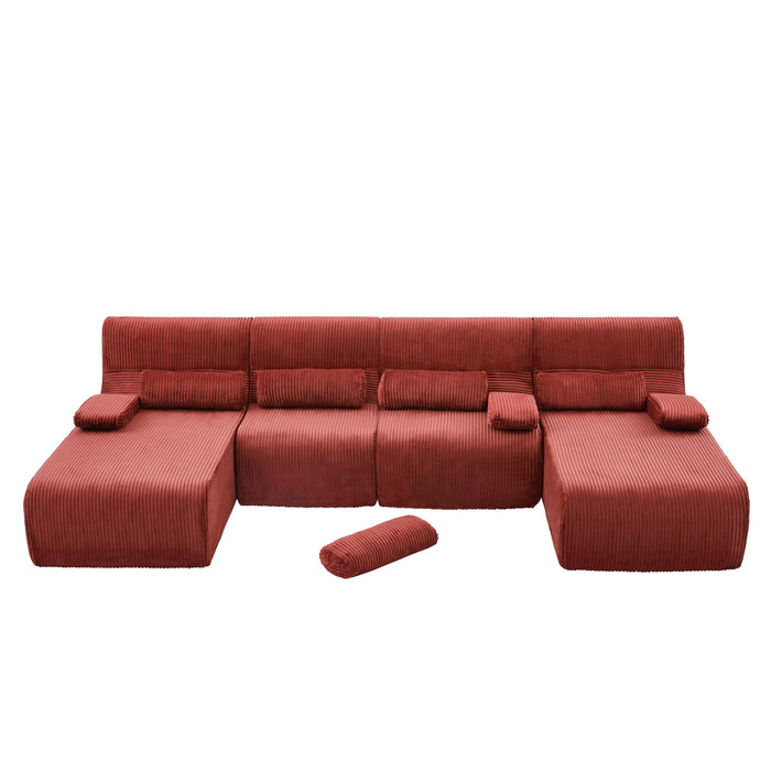 Oversized Sectional Sofa, Living Room Seating With Modular Design