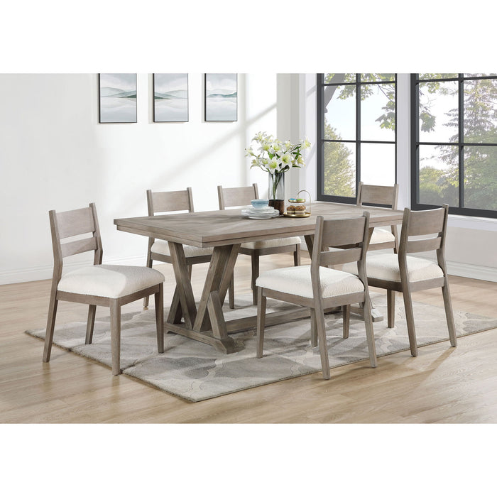 Ruston - Rectangular Dining Table With Trestle Design - Gray