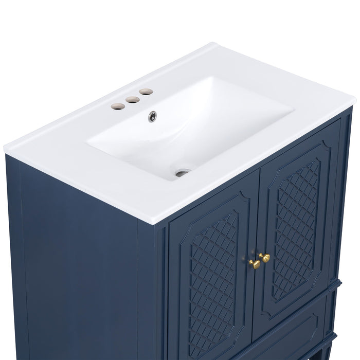 Bathroom Vanity With Sink, Soft Closing Door, Multi Functional Storage