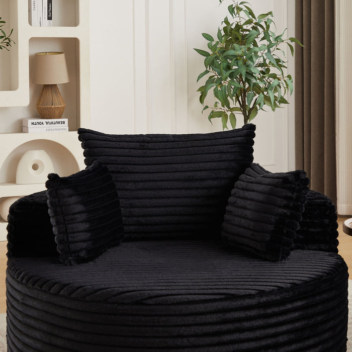 Modern Single Sofa With Backrest Pillow For Living Room