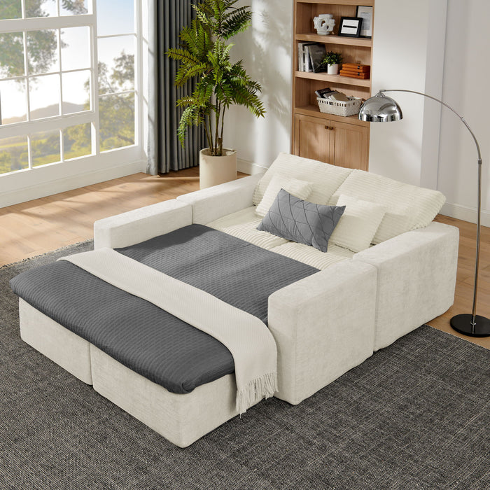 Modern Modular U Shaped Cloud Sectional Couch With Deep Seat And Comfy Chaise