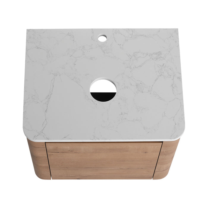 Wall Mounted Bathroom Vanity With Soft Close Door, Excluding Sink