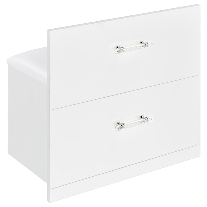 Kerr - 2 Drawer Makeup Vanity Table With Mirror And Stool
