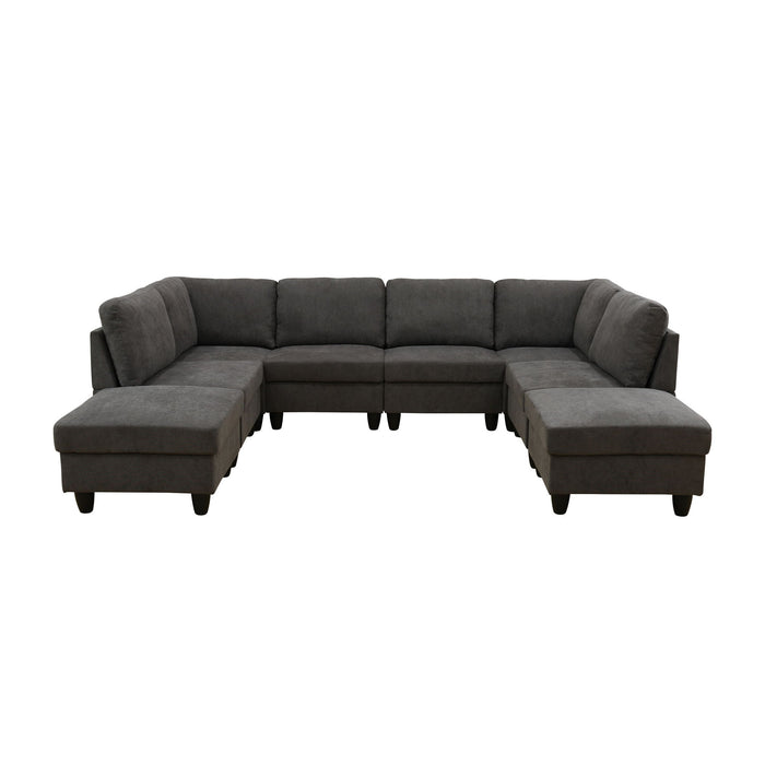 8 Piece Modular U - Shape Sectional Sofa
