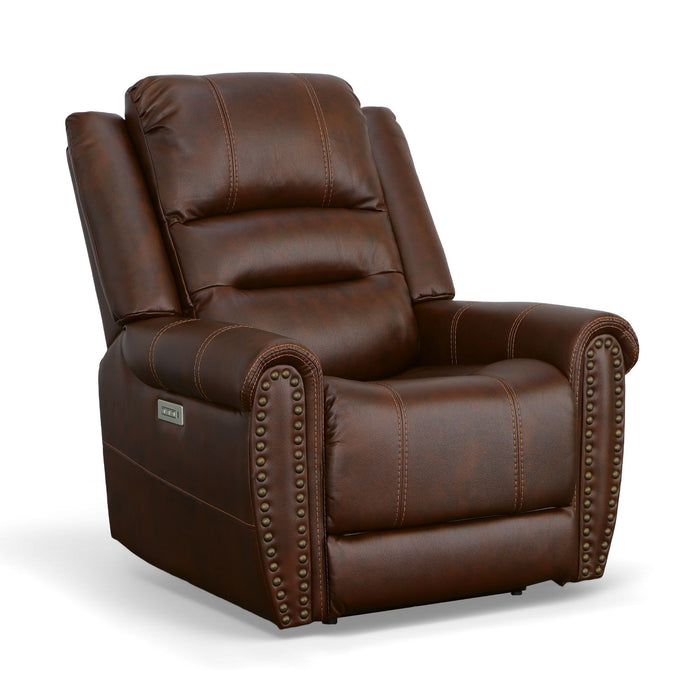 Oscar - Power Recliner With Power Headrest - Pumpernickel