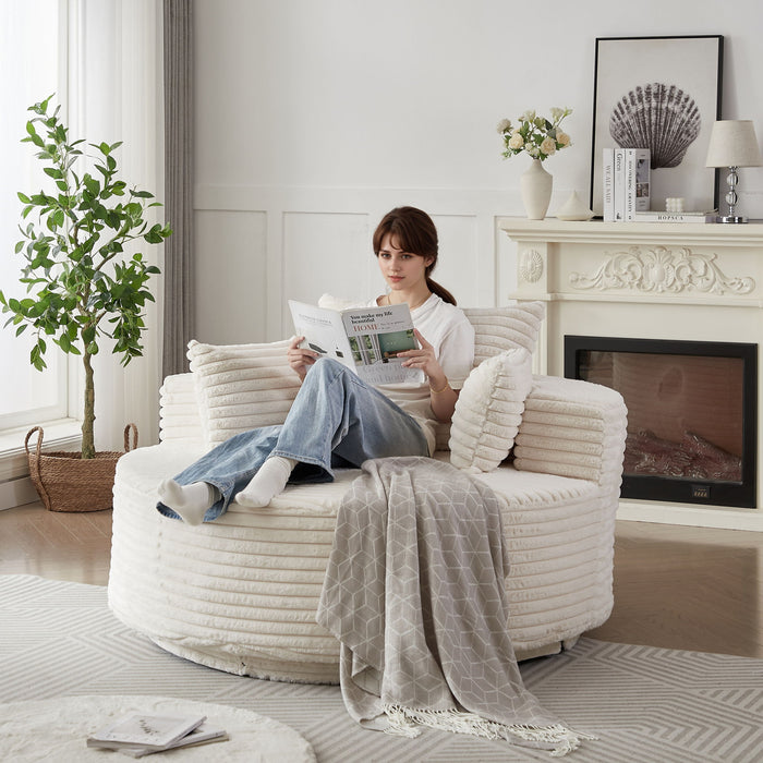Swivel Chair With 360° Rotation For Living Room