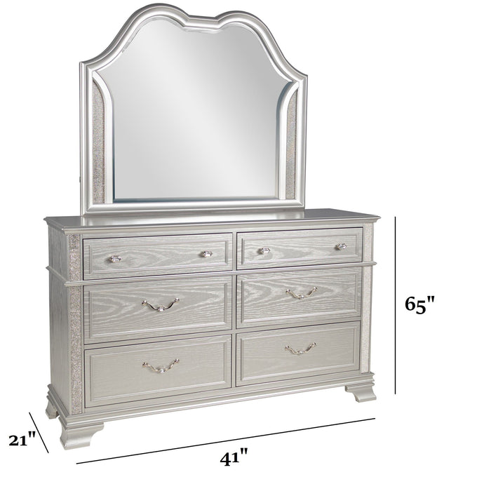 1 Piece Dresser Crystal Knobs Pull Handles Bedroom Furniture - Gray