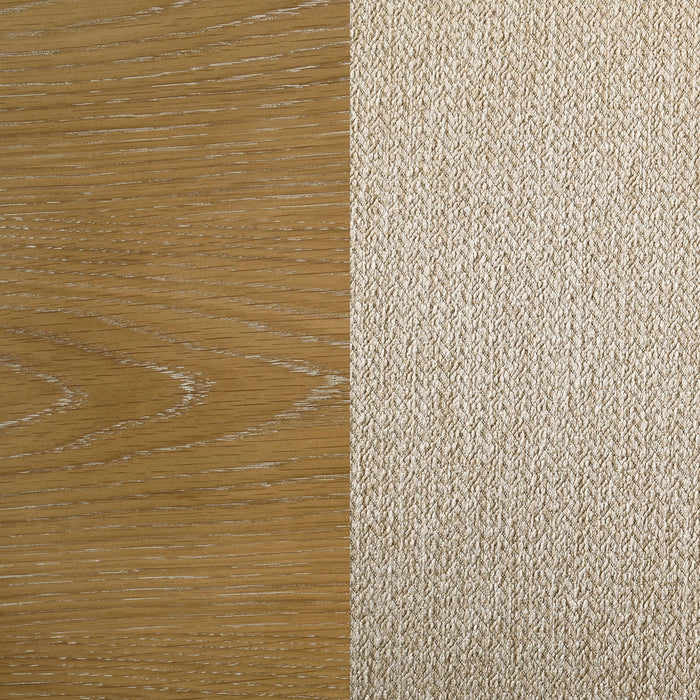 Kent - 5 Piece Dining Table Set With Upholstered Chairs - Brown Oak