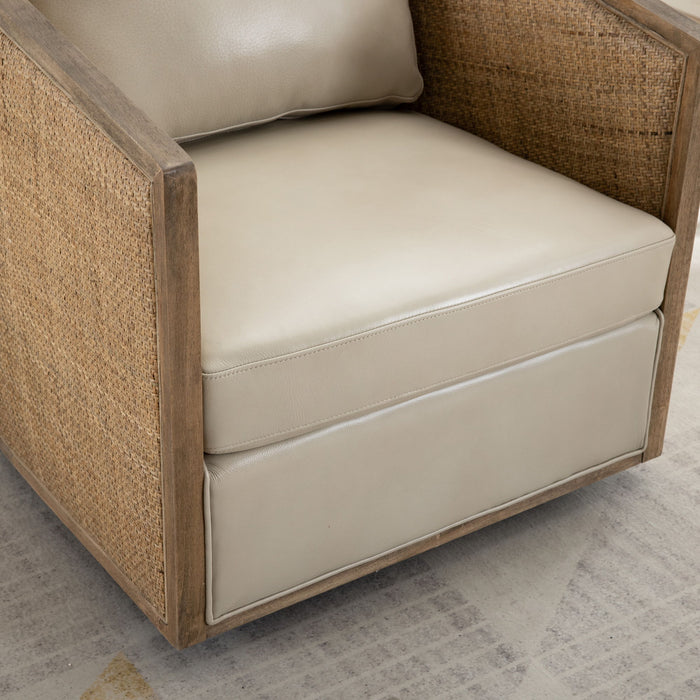 Barrel, Comfy Round Accent Sofa Chair With 360 Degree Swivel, Leisure Arm