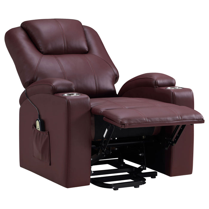 Macklin - Power Lift Massage Recliner With Heat And Dual Cupholders