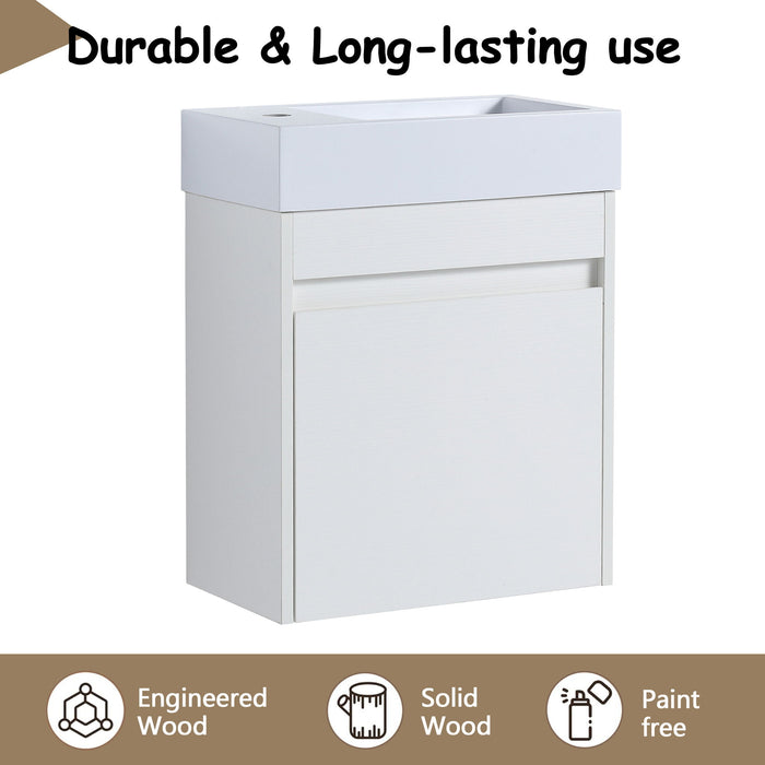 Sink Floating Bathroom Vanity With Soft Close Cabinet Door