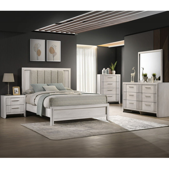 2 Drawer Nightstand With Bar Handle - Antique White