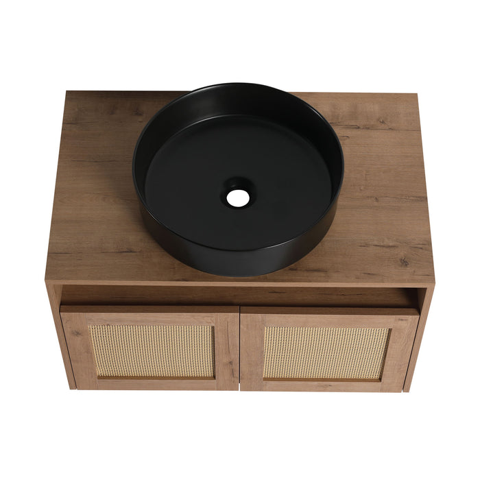 Bathroom Vanity & Art Sink, 2 Soft Close Doors, Float Mounting Design