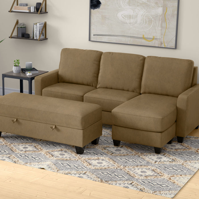 Dawson - Reconfigurable Chaise Sectional - Mocha