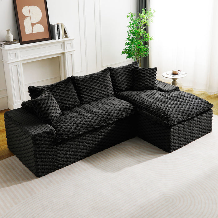 Modular Sofa, Convertible Twin Seat With Chaise Lounge