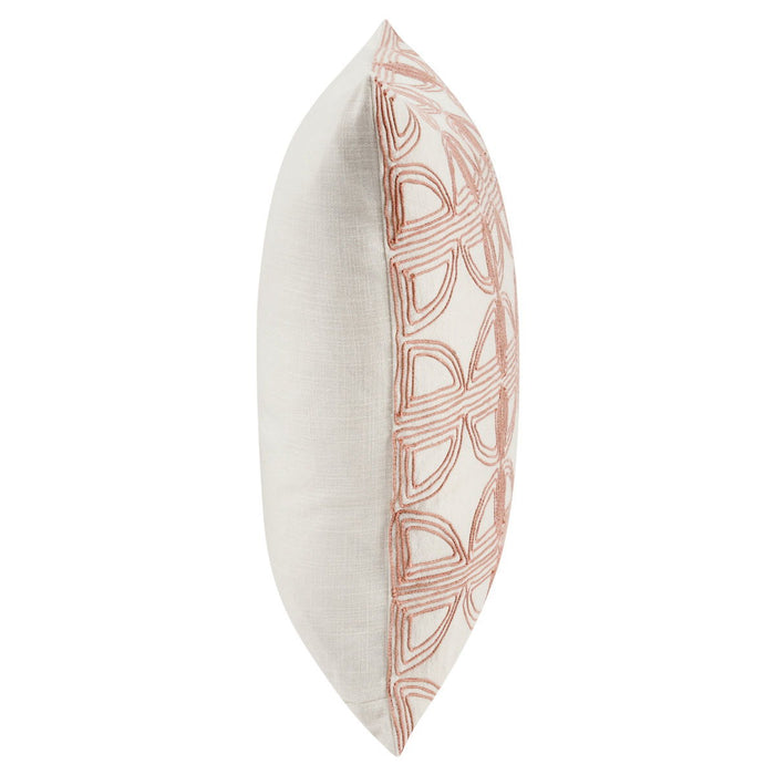 Elea - 22" x 22" Pillow - Ivory / Blush