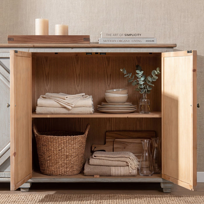 Colette - 6 Door Cabinet Sideboard - Brown