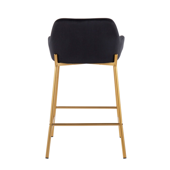 Daniella - Contemporary / Glam Fixed Height Counter Stool (Set of 2)