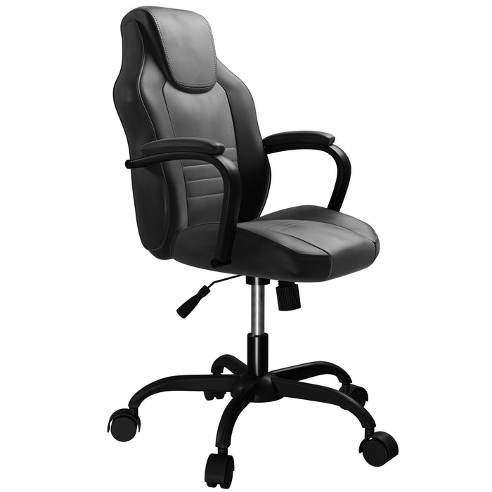 Gaming And Office Chair With Padded Arms, Adjustable Height