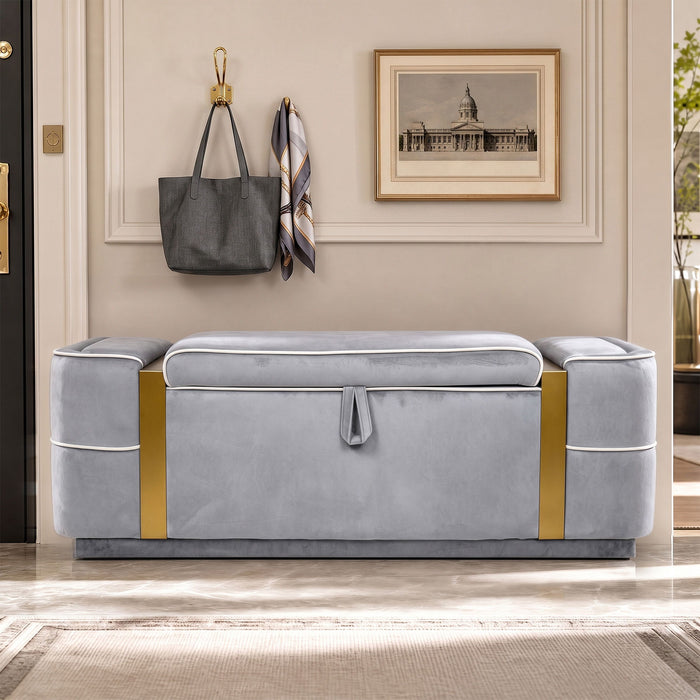 Storage Bench Upholstered Ottoman Bed End Bench With Lift Top Storage