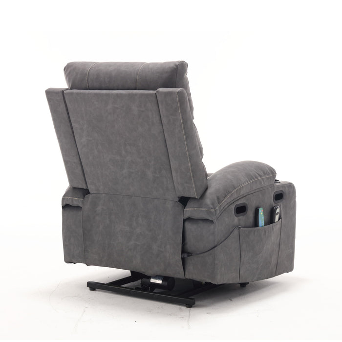 Cozy Electric Power Lift Recliner Chair Sofa For Elderly With Vibration Massage And Lumbar Heat