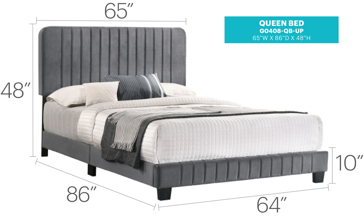 Channel Tufted Bed