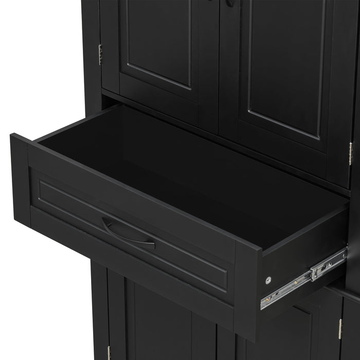 Bathroom Storage Cabinet With Multifunctional Storage Space, Drawer With Slide Rails, Adjustable Shelf