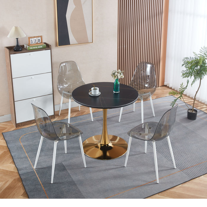 Mid-Century Tulip Table With Round Top, Pedestal Base