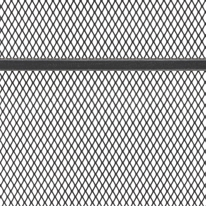 Markus - Modern Single Panel Iron Firescreen Black Brushed Silver