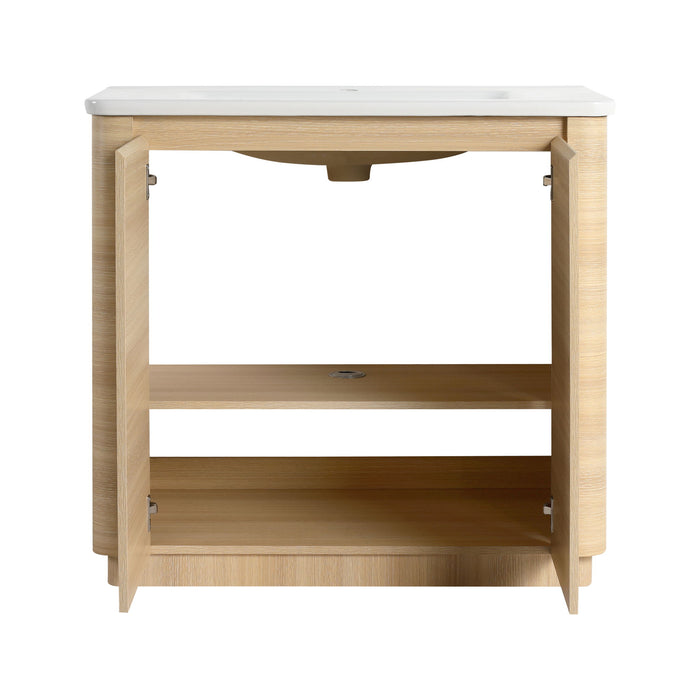 Freestanding Bathroom Vanity With Sink & 2 Soft Close Doors