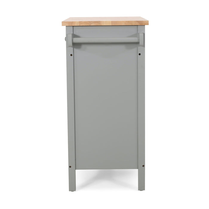 Aidah - Contemporary Kitchen Cart With Wheels - Gray