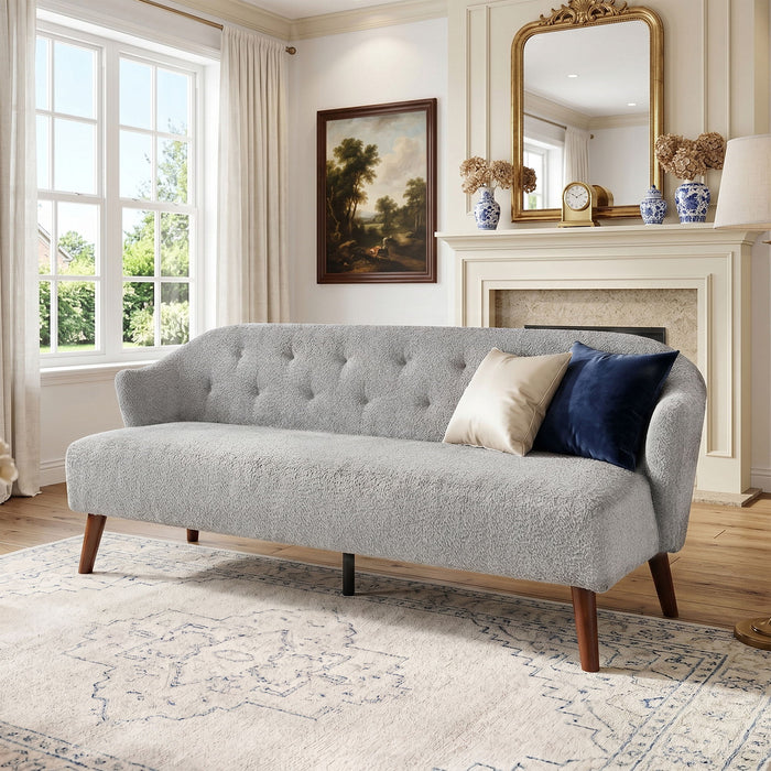 3 Seater Tufted Upholstered Couch Comfy Living Room Sofa