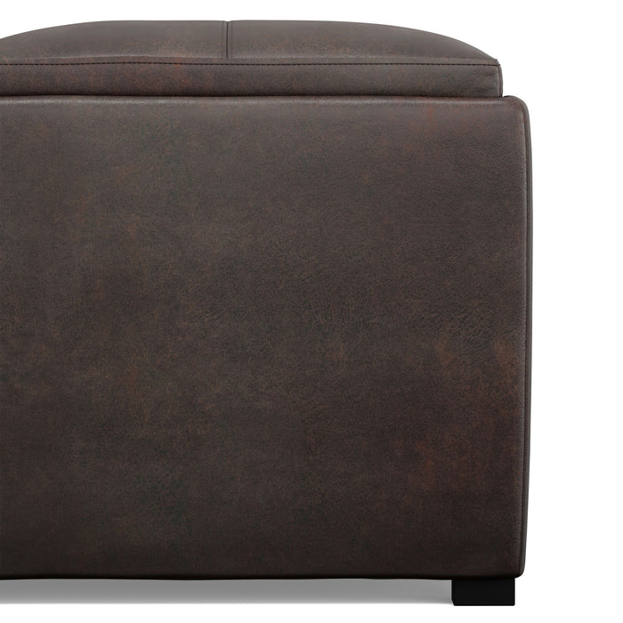 Avalon - Upholstered Square Coffee Table Storage Ottoman